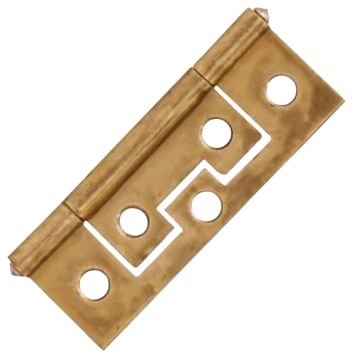 Mackie Brass Plated Flush Hinge 100mm, Pair