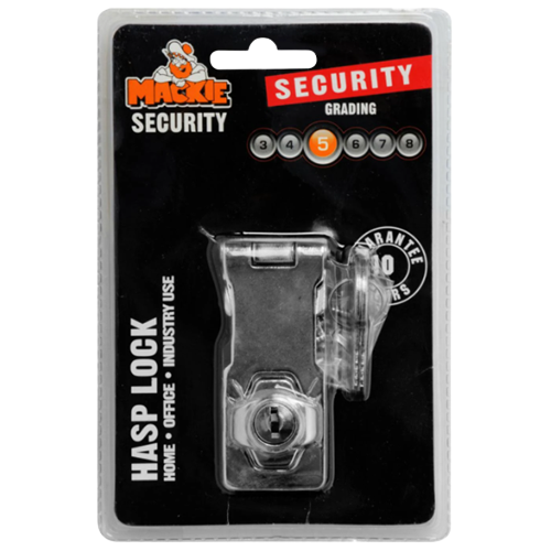 Mackie Chrome Plated Hasp Lock 75mm x 35mm