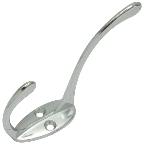 Mackie Chrome Plated Hat and Coat Hook, 150mm