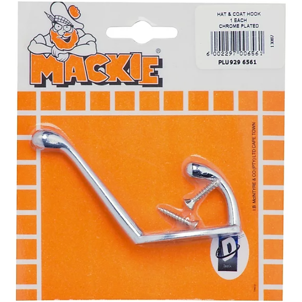 Mackie Chrome Plated Mazak Hat and Coat Hook, 150mm