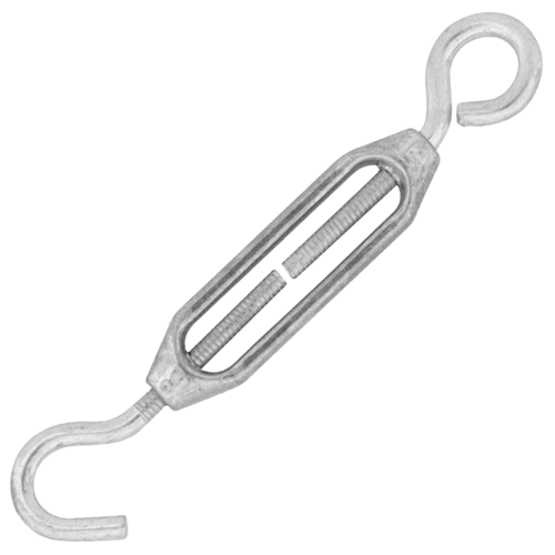 Mackie Galvanized Hook and Eye Turnbuckle 4mm x 106mm, Pack of 2