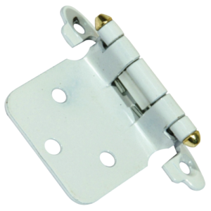 Mackie Gold and White Self Close Hinge 70mm x 45mm, Pair