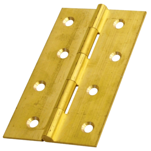 Mackie Solid Brass Butt Hinge 100mm x 60mm Light Duty, Pair