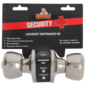 Mackie Stainless Steel Entrance Lockset with Thumbturn and Key - Tulip Type Handle