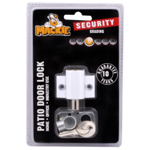 Mackie White Patio Window Push Lock 44mm x 23mm
