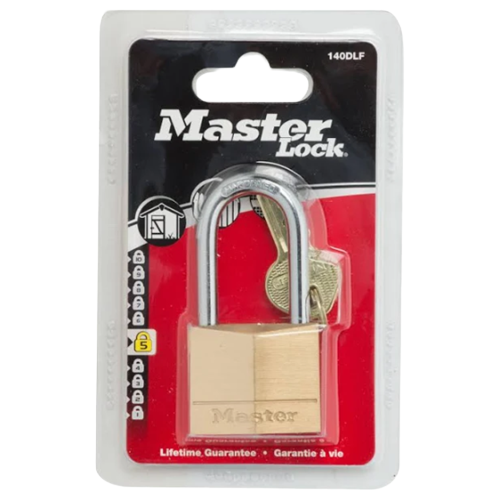 Master Lock Brass Long Shackle Padlock 40mm 205341