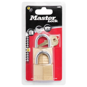 Master Lock Brass Padlock Keyed Alike 40mm 205342, Pack of 2