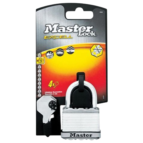 Master Lock Excell Laminated Cover Octagonal Padlock 45mm 450000