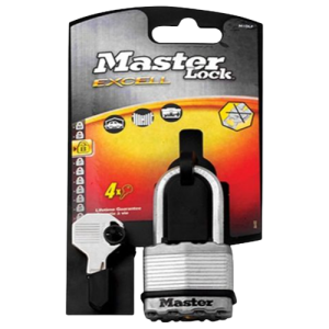 Master Lock Excell Laminated Cover Octagonal Padlock 50mm 450004