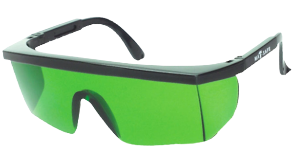 Matsafe Green Tinted Safety Glasses with Black Frame