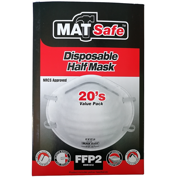 Matsafe Mine FFP2 Dust Mask, Pack of 20