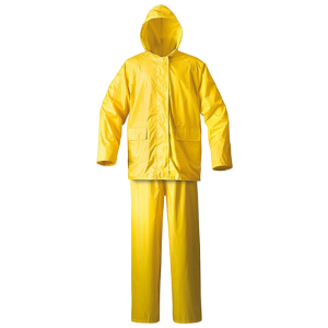 Matsafe Rubberized Yellow Rain Suit with Hood 2 Piece, Medium