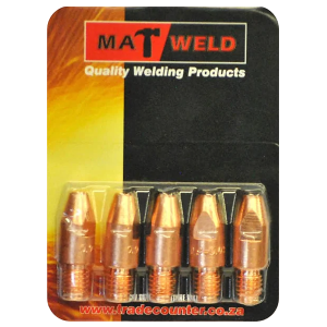 Matweld Prepack Mig BNZ Contact Tip M6 x 0.8mm, 5 Pack