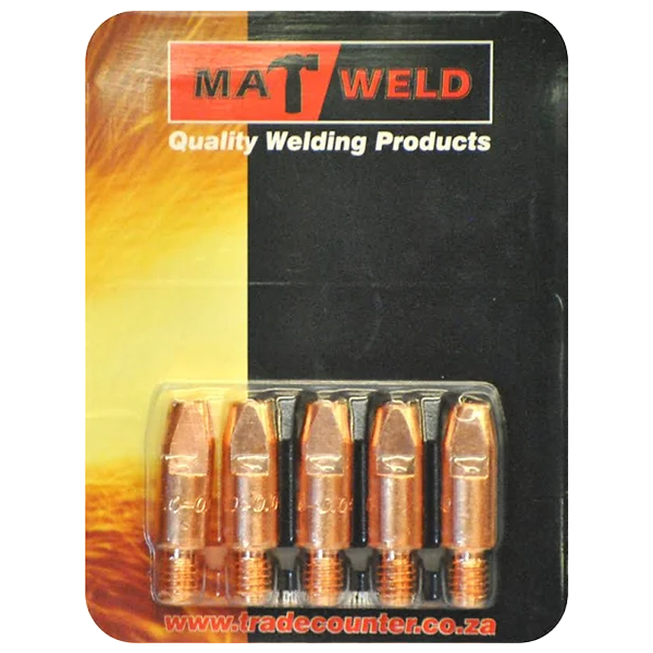 Matweld Prepack Mig Contact Tip BNZ M8 x 0.9mm, 5 Pack