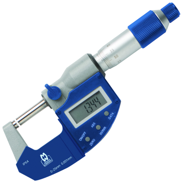 Moore and Wright Digital External Micrometer 0-25mm Metric and Imperial MAW-201-01DAB