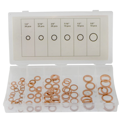 Mts Assortment Imperial Flat Copper Washer Set 110 Piece