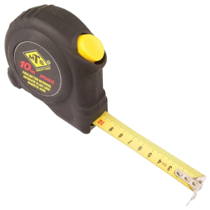 Mts Automatic Locking Tape Measure with Soft Grip 10m x 25mm