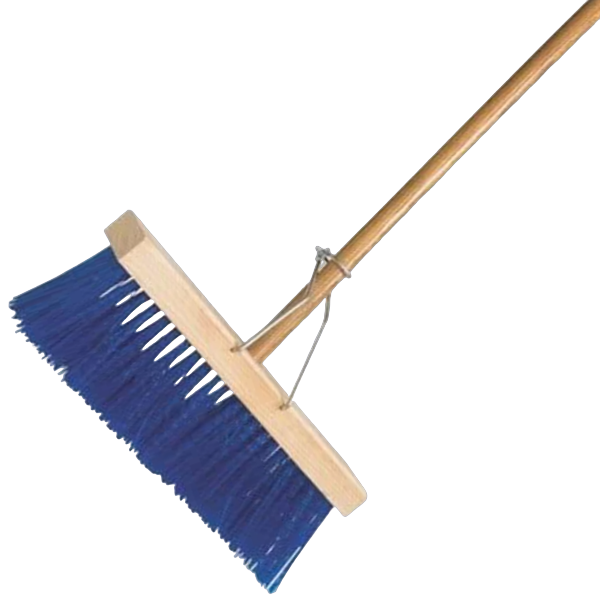 Mts Bass Polypropylene Bristle Broom with Wooden Handle, 380mm