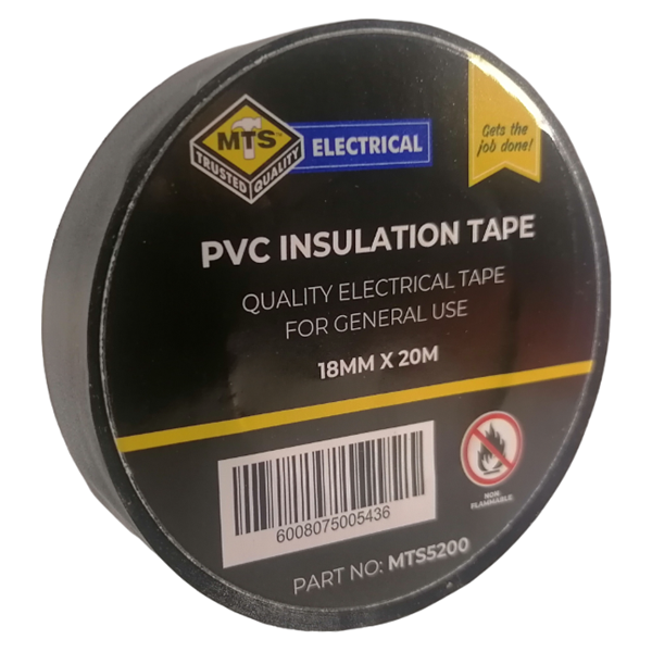 Mts Black Insulation Tape 18mm x 20m