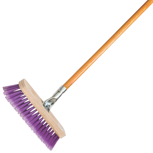 Mts Budget Broom with Metal Connector with Wooden Handle