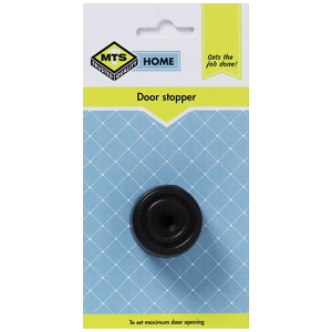 Mts Home Black Rubber Door Stopper, 1 Piece