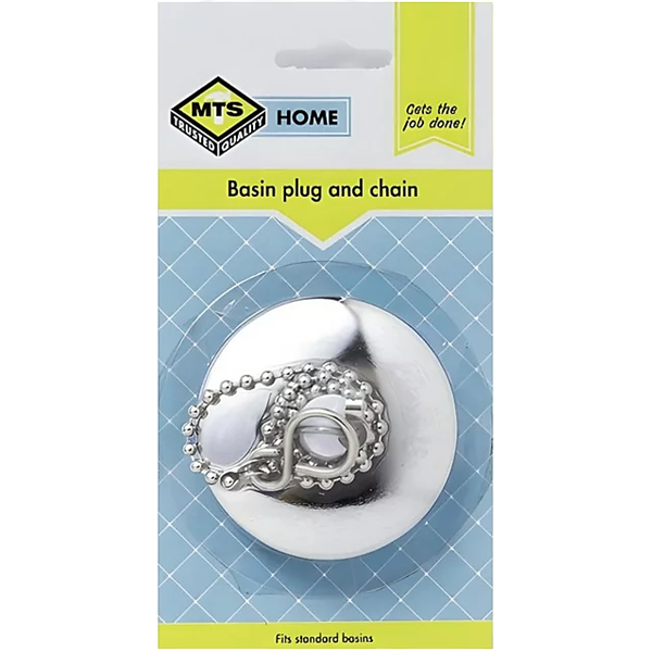 Mts Home Chrome Basin Plug and Chain