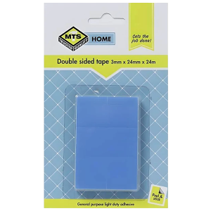 Mts Home Double Sided Tape Squares 24mm x 3mm x 24mm