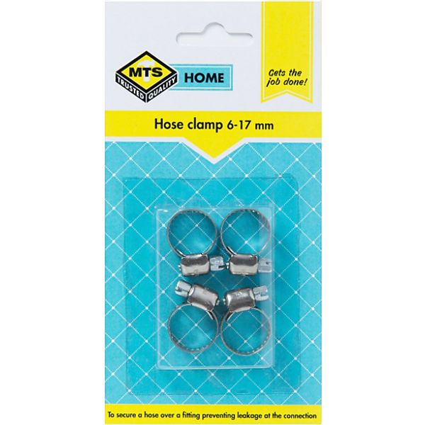 Mts Home Hose Clamp 6-17mm, 4 Piece