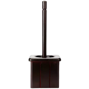 Mts Home Mahogany Wooden Toilet Brush and Holder