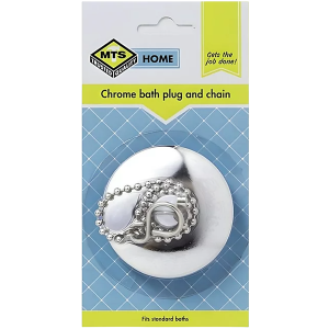 Mts Home Standard Chrome Bath Plug with Chain