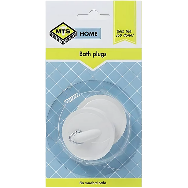 Mts Home White PVC Bath Plug, 2 Piece