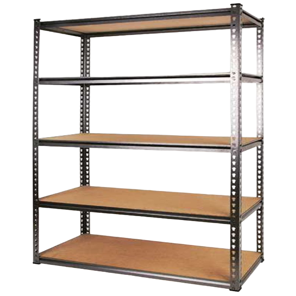 Mts Steel Storage Frame with Wooden Shelves 120 x 60 x 183cm, 5 Tier