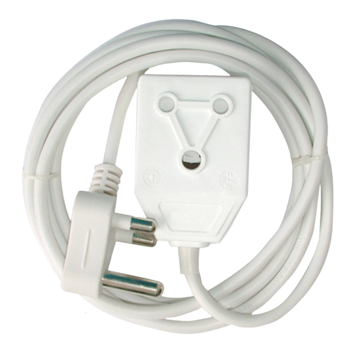 Mts White Extension Lead 3 Metre, 16A with 1.5mm Cord