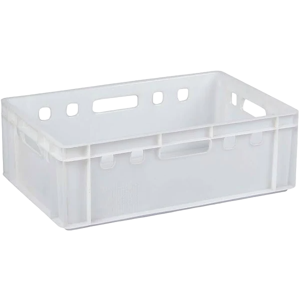 Pride Heavy Duty White Stackable Crate, 197mm x 600mm x 390mm