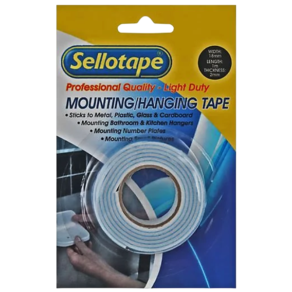 Sellotape Mounting and Hanging Tape 18mm x 1m