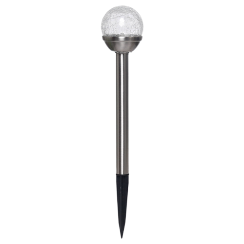 Solarmate Stainless Steel Crackle Ball Solar Light, 1 Lumens