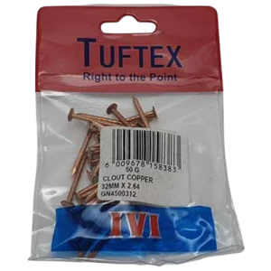 Tuftex Copper Clout Nail 32mm x 2.6mm, 50g