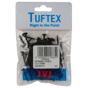 Tuftex Drywall Screw 3.5mm x 25mm, Pack of 100