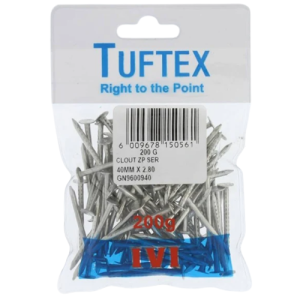 Tuftex Galvanized Clout Nail 40mm x 2.8mm, 200g