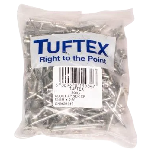 Tuftex Galvanized Clout Nail 50mm x 2.8mm, 500g