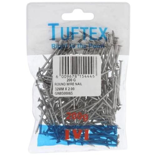 Tuftex Round Wire Nail 32mm x 2.0mm, 200g