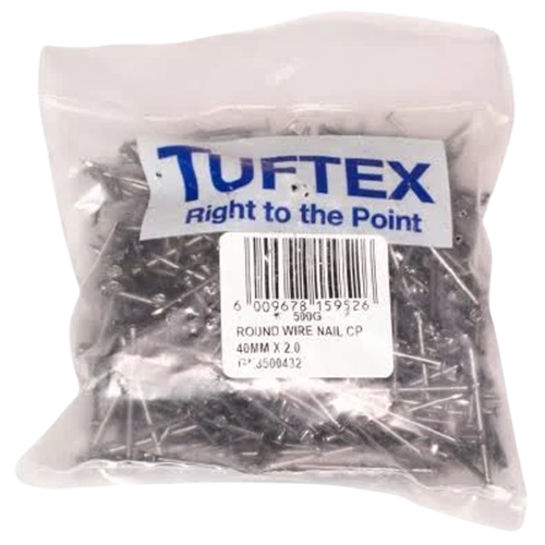 Tuftex Round Wire Nail 40mm x 2.0mm, 500g