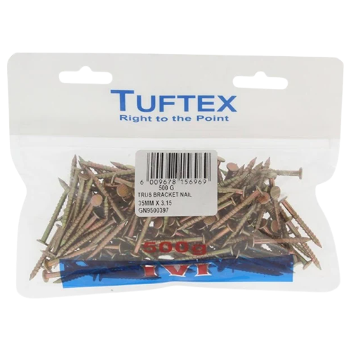 Tuftex Yellow Passivated Trus Bracket Nails 35mm x 3.15mm, 500g