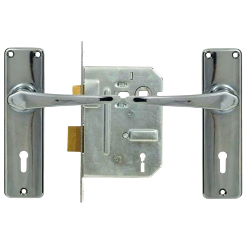 Union Chrome Mortice Plated 3 Lever Lockset