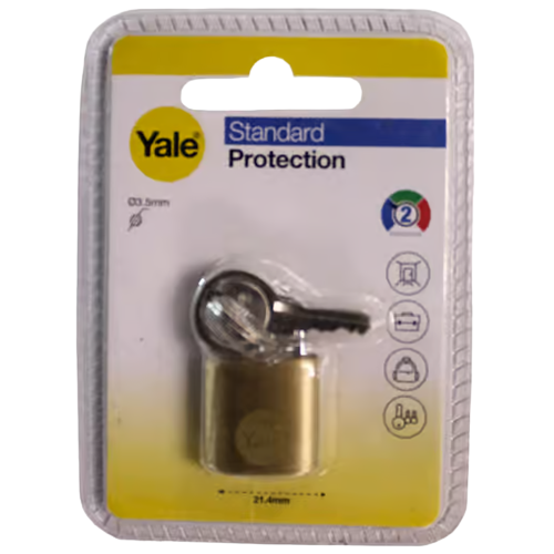 Yale Brass Padlock 20mm Y110B-20-111-1