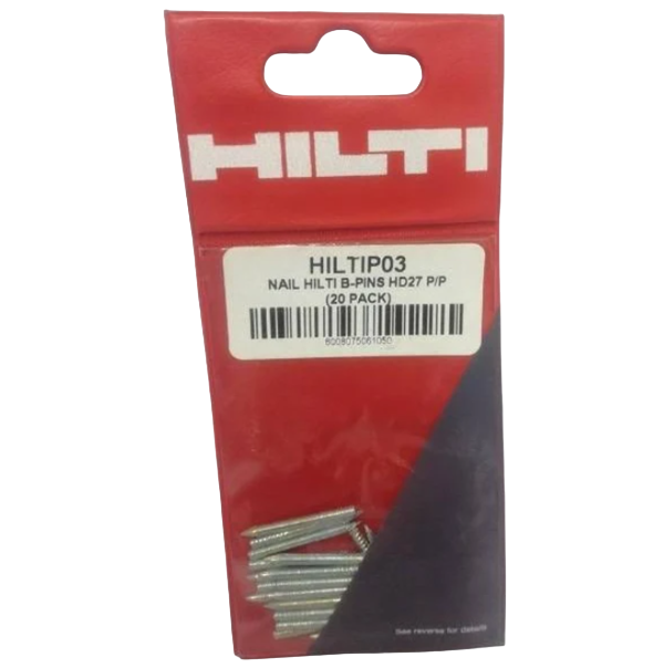 Hilti B-Pin Nails HD27 27mm, Pack of 20