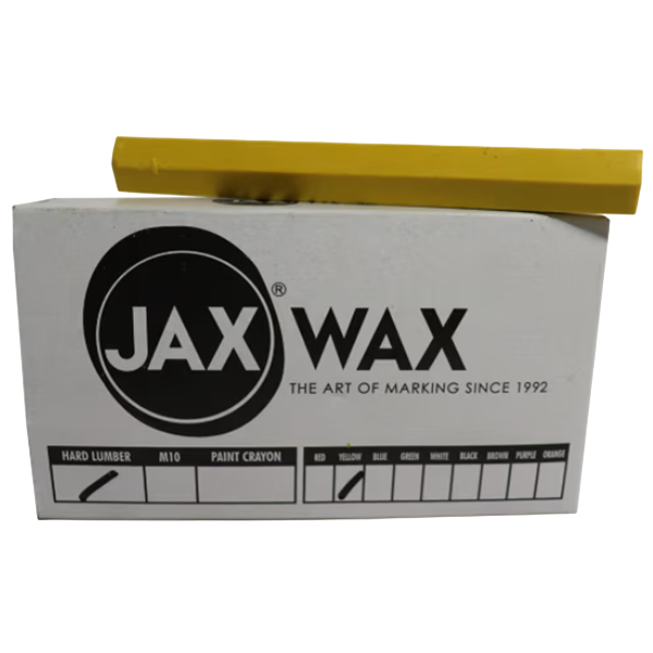 Jaxwax Yellow Hard Lumber Crayon, 10 Per Pack