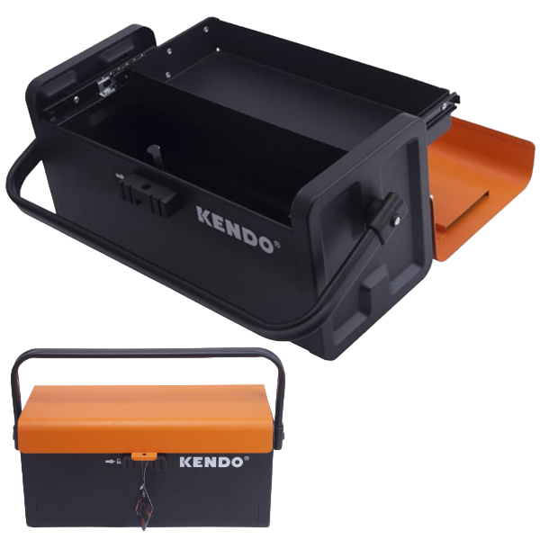 Kendo Metal Tool Box with Sliding Top 90210