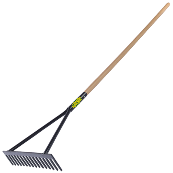 Lasher Heavy Duty Road Rake with Wooden Handle, 16 Tooth FG00055