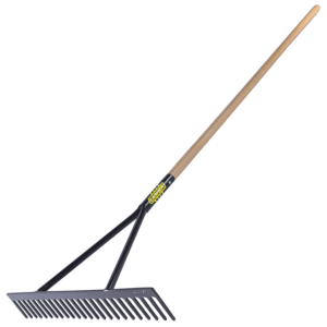 Lasher Heavy Duty Road Rake with Wooden Handle, 24 Tooth FG00060